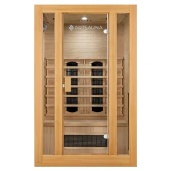 Artsauna Infrarotkabine Nyborg S120K – Infrarotsauna 2 Personen –LED-Farblicht, 5 Keramik- 1 Flächenstrahler Sale