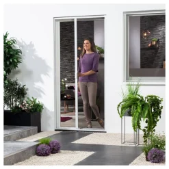 Insektenschutz-Alu-Türrollo Bausatz "SMART" 125x220 cm in ^ hecht international New