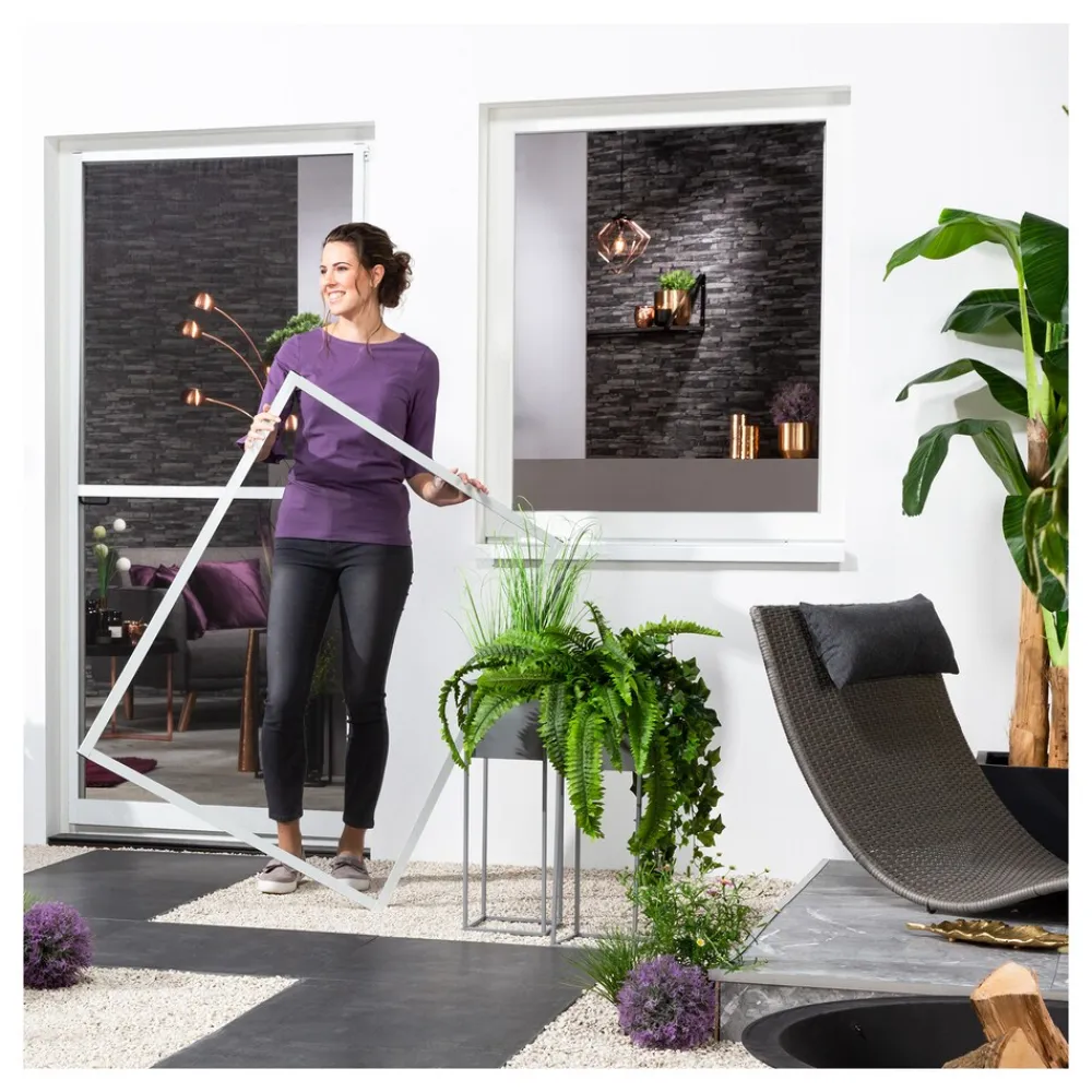 hecht international Insektenschutz-Fensterbausatz "MASTER SLIM" 80x100 cm in Weiß Hot