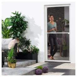 hecht international Insektenschutz-Teleskop-Türbausatz, 100x210cm, , Filatec Weiß Discount