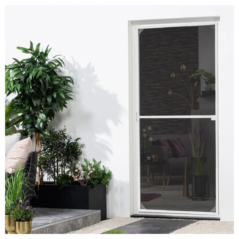 hecht international Insektenschutz-Teleskop-Türbausatz, 100x210cm, , Filatec Weiß Discount