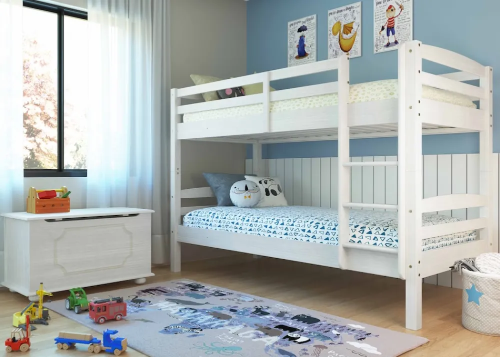 Inter Link Etagenbett Annika 90x200 cm Kiefer Massivolz weiss lackiert Clearance