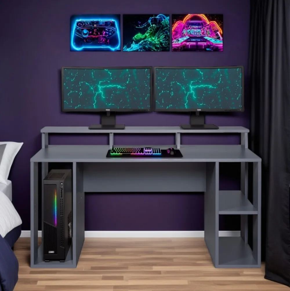 Gaming Tisch Schreibtisch Match Point - Anthrazit ^ Inter Link Best