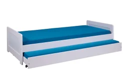 Kinderbett Gästebett Surf 90x200 cm inkl. Lattenrost - Kiefer Massivholz weiss lackiert ^ Inter Link Clearance