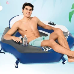 58854EU - Schwimmring - River Run Connect (130x126cm) Floater Poolsessel ^ Intex Best