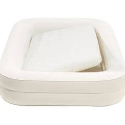 Intex Kinder Luftbett KidzTravel mit Pumpe und Tasche Reisebett 107x168 Matratze beige Clearance