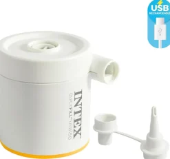 Intex 64011 - Luftbett - Twin Dura-Beam Truaire inkl. USB-Luftpumpe (blau, 99x191x22cm) Luftmatratze Campingbett Hot