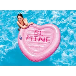 Luftmatratze Candy Heart Island Herzform 145x142cm Aufblasbar Pool ^ Intex Outlet