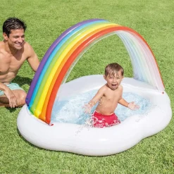 57141NP - Baby Pool - Rainbow Cloud (142x119x84cm) ^ Intex Online