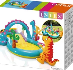 Intex 57135NP - Playcenter - Dinoland mit Sprüher und Rutsche (333x229x112cm) Clearance
