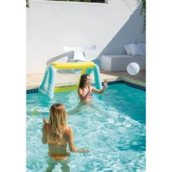 58507NP - Poolgame - Fun Goals mit Tor und Ball (türkis, 140x89x81cm) ^ Intex New