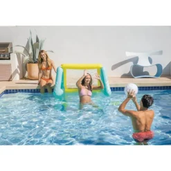 58507NP - Poolgame - Fun Goals mit Tor und Ball (türkis, 140x89x81cm) ^ Intex New