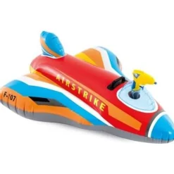 Intex 57531NP Ride-On Jet Fighter Wasserspielzeug mit Wasserspritzer 117x104cm rot blau Discount