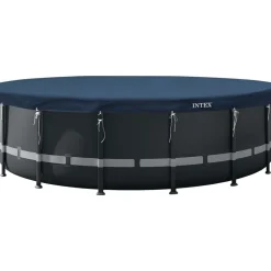 Intex 28085 Pool Abdeckplane rund Deluxe 549 cm mit 20cm Überhang Plane Cover Best