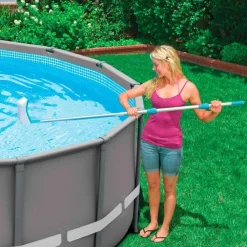 Intex 29053 Pool Bürste 40,6 cm gebogen für Poolreinigung Poolbürste Handbürste Hot