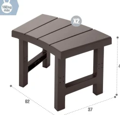 Intex PureSPA Sitzbänke Set 2-teilig für Whirlpool Beistelltisch Zubehör Sitzbank Pool Hot