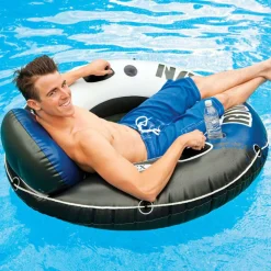 Schwimmring River Run 1 58825EU mit Netzboden Rückenlehne Becherhalter ^ Intex Best