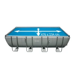 Intex 28029 - Solarabdeckplane für Frame-Pools 488x244cm Abdeckplane Abdeckung Solarplane Clearance