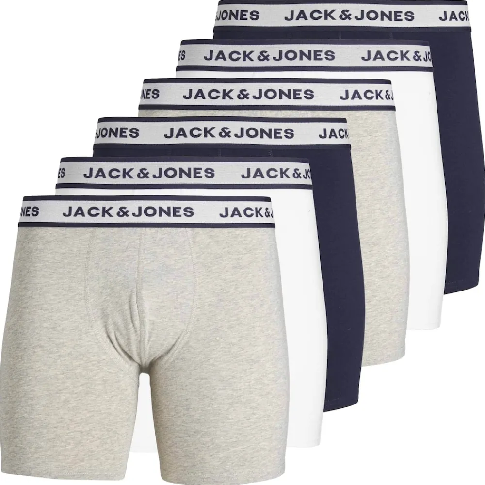 Jack&Jones JACOID BOXER BRIEF 6P Herren Boxerhort Schwarz New