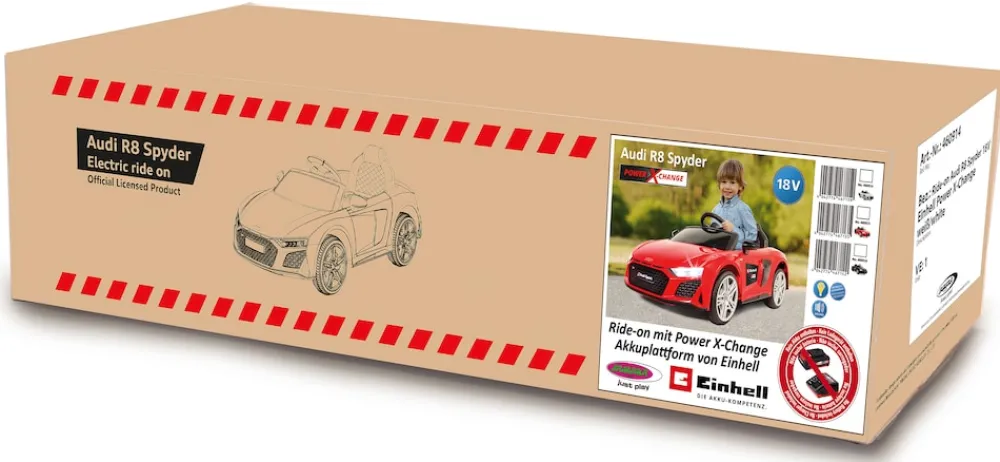 Ride-on Audi R8 Spyder weiß 18V Einhell Power X-Change ^ Jamara