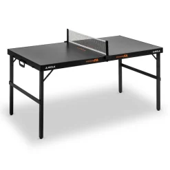 Joola Indoor Tischtennisplatte MIDSIZE FA, klappbarer Tischtennistisch mit vormontiertem Griff, klein inkl. Tischtennisnetz, grau, 152 x 76 x 71,5cm Outlet