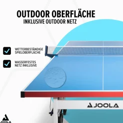 Outdoor Tischtennisplatte Aluterna - Profi Tischtennistisch 6 MM Aluminium - Oberfläche Wetterfest - Klappbares Untergestell ^ Joola New