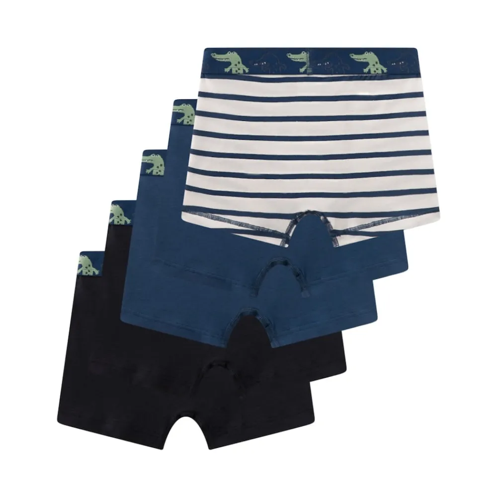 Sanetta Jungen Boxershort Schwarz/Blau/Beige