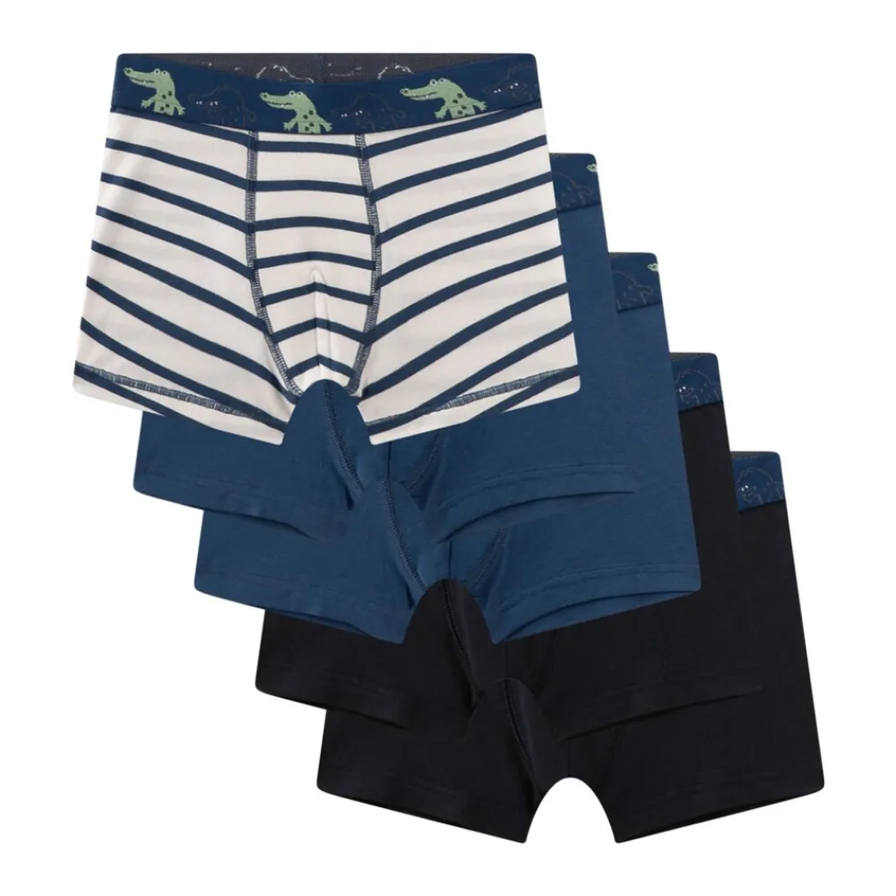 Sanetta Jungen Boxershort Schwarz/Blau/Beige