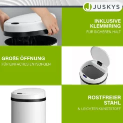 Automatik Mülleimer mit Sensor 30L - Abfalleimer mit elektrischem Deckel für Küche - ^ Juskys Sale