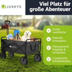 Bollerwagen 100 kg Tragkraft - Transportwagen faltbar - Einkaufen & Camping - ^ Juskys Sale