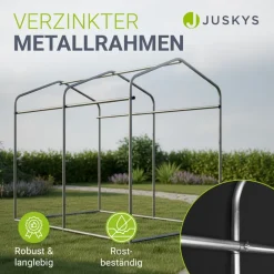 ® Gerätezelt - 3,6 ³ Outdoor Untertand it Fenter & Tür, 180x120x165 c, waerfete Plane & etallrahenkontruktion, chutz i Außenbereich ^ Juskys Hot