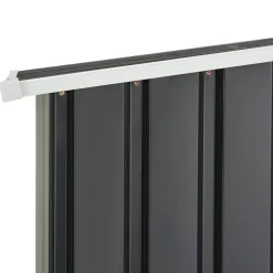 Juskys Holzunterstand Enno für Brennholz außen - Kaminholzregal aus Stahl für Kaminholz - Anthrazit Outlet