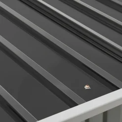 Juskys Holzunterstand Enno für Brennholz außen - Kaminholzregal aus Stahl für Kaminholz - Anthrazit Outlet