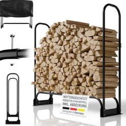 Juskys Kainhozrega 130x117x36 c – Schwarz, außen, eta it Abdeckung & 200 kg beastbar Discount