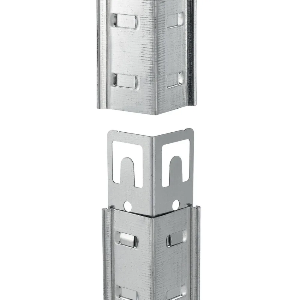 Juskys Lageregal Corner Easy 160 x 75 x 40-75 cm | 320 kg | 4 Böden | Schwerlastregal Metall Silber Clearance