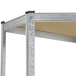 Juskys Lageregal Corner Easy 160 x 75 x 40-75 cm | 320 kg | 4 Böden | Schwerlastregal Metall Silber Clearance