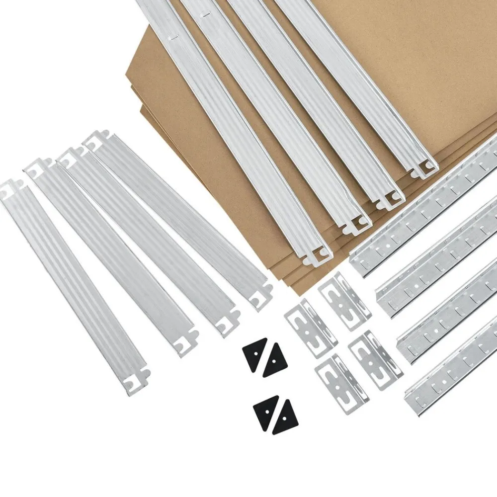 Juskys Lageregal Corner Easy 160 x 75 x 40-75 cm | 320 kg | 4 Böden | Schwerlastregal Metall Silber Clearance
