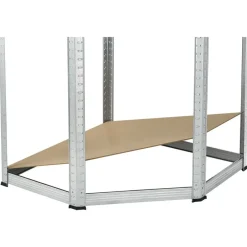 Juskys Lageregal Corner Easy 160 x 75 x 40-75 cm | 320 kg | 4 Böden | Schwerlastregal Metall Silber Clearance
