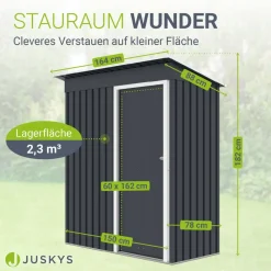 etall Gerätehau Gerätechuppen - Pultdach, chiebetür & Fundaentrahen 1 ² ^ Juskys