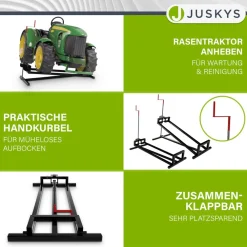 Rasentraktorheber in für Rasenmäher und Aufsitzmäher bis 400 kg und 45° ^ Juskys Clearance