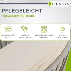 Rope Stühle 2er Set - mit Seilgeflecht & Polster - wetterfest & bis 160 kg belastbar - hell ^ Juskys Best