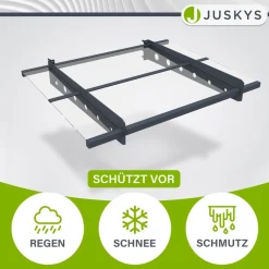 Vordach Manila Dunkelgrau – Pultvordach Acryglas, Stahl – für Tür & Eingangsbereich ^ Juskys Discount