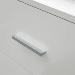 Badezimmerschrank, zeitloses Design, großer Stauraum, matt weiß, 60x65,5x33 cm. ^ KADIMA DESIGN Discount