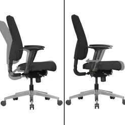 Bürostuhl Latina: Ergonomisches Design, Lendenwirbelstütze, höhenverstellbare Armlehnen, strapazierfähiger Stoff, Aluminium-Fußkreuz. ^ KADIMA DESIGN New