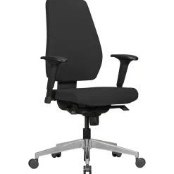 Bürostuhl Latina: Ergonomisches Design, Lendenwirbelstütze, höhenverstellbare Armlehnen, strapazierfähiger Stoff, Aluminium-Fußkreuz. ^ KADIMA DESIGN New