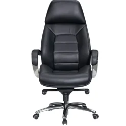 KADIMA DESIGN Chefsessel MIRON aus Leder, Multiblockwippmechanik, bis 120 kg, in 3 Farben verfügbar Schwarz Sale