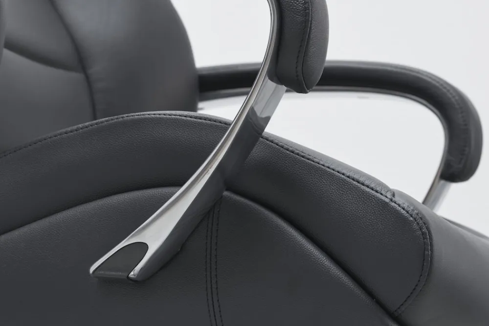 KADIMA DESIGN Chefsessel MIRON aus Leder, Multiblockwippmechanik, bis 120 kg, in 3 Farben verfügbar Schwarz Sale