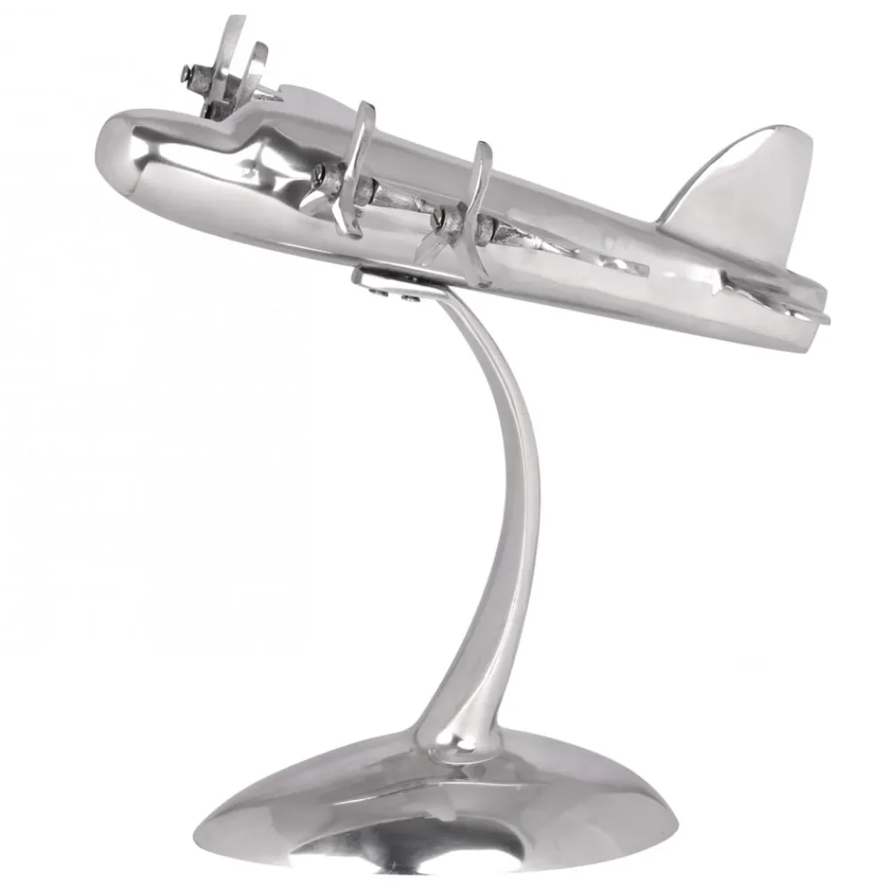 KADIMA DESIGN Deko Flugzeug Propeller aus Aluminium, 42x30 cm, elegantes Design, handgefertigt, robuste und langlebige Konstruktion