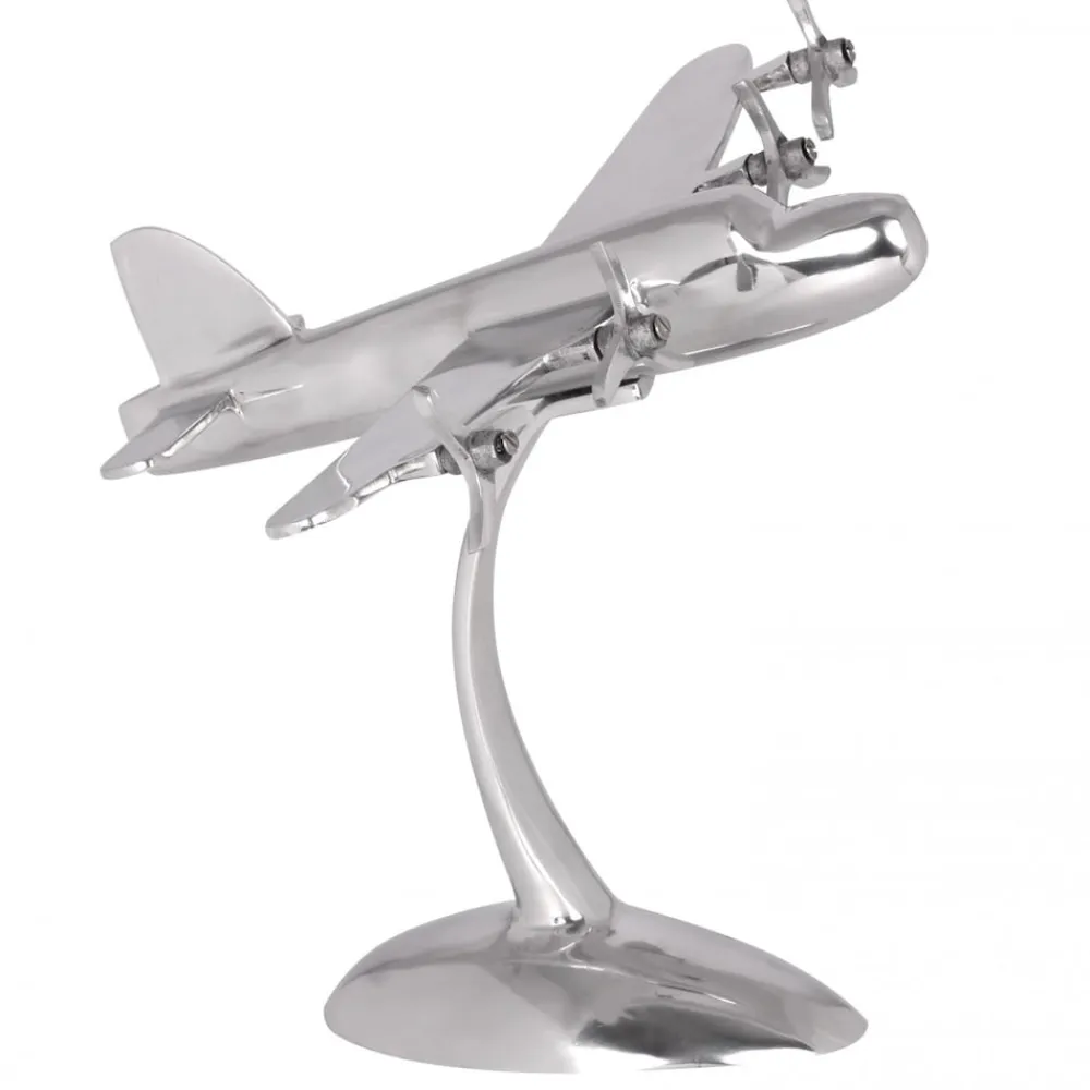 KADIMA DESIGN Deko Flugzeug Propeller aus Aluminium, 42x30 cm, elegantes Design, handgefertigt, robuste und langlebige Konstruktion