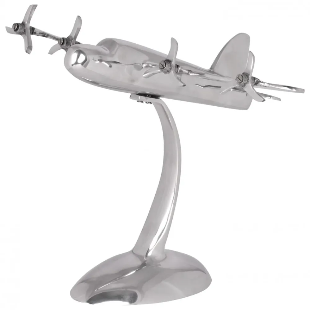KADIMA DESIGN Deko Flugzeug Propeller aus Aluminium, 42x30 cm, elegantes Design, handgefertigt, robuste und langlebige Konstruktion